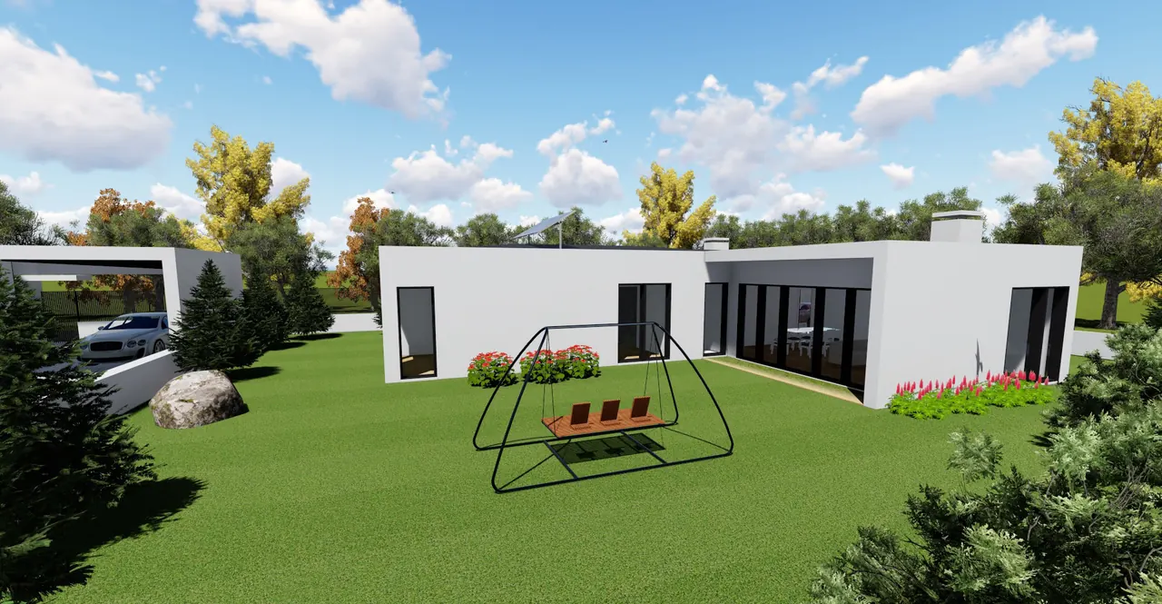 Moradia contemporânea em L – Cumeada, Águeda
