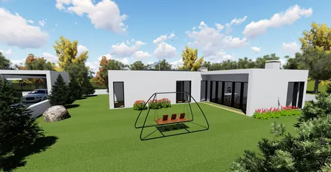 Moradia contemporânea em L – foto 2